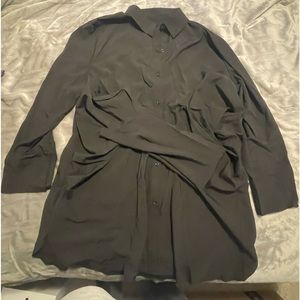 no tags. black, 3x, button down dress with front ties, shein